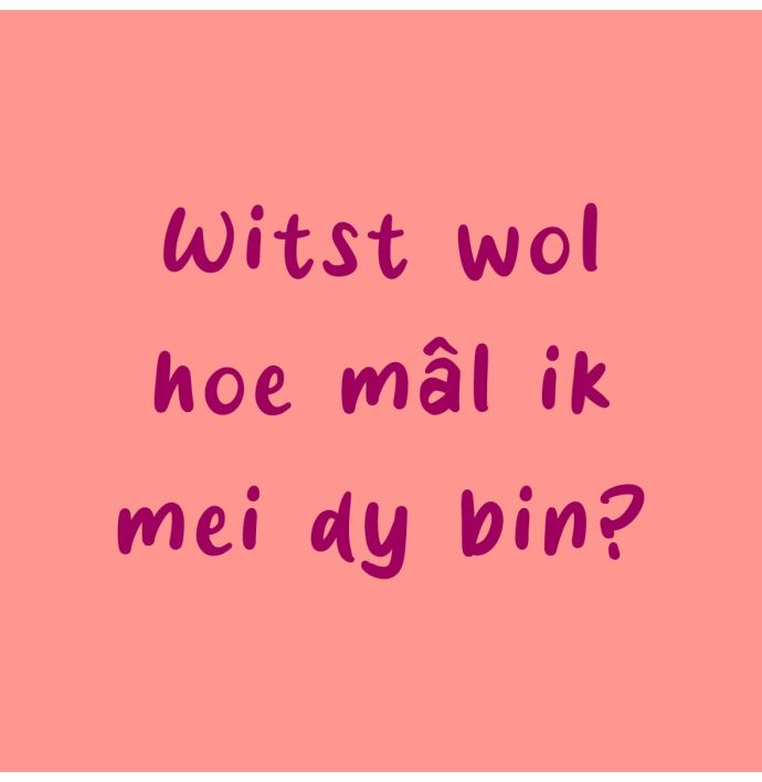 Tegeltje Fries wits wol hoe mâl