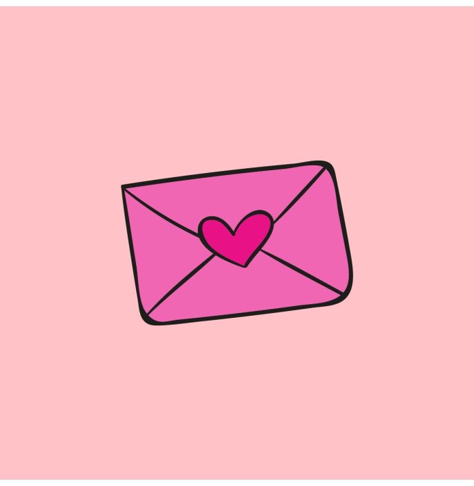 Tegeltje envelop hart