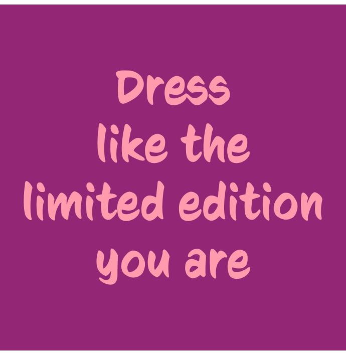 Tegeltje dress like the limited edition