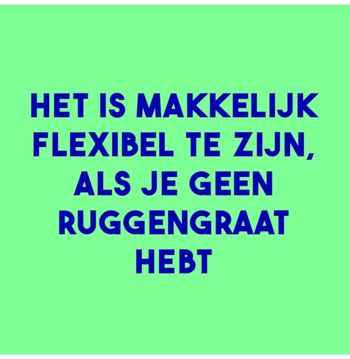 Tegeltje flexibel ruggengraat