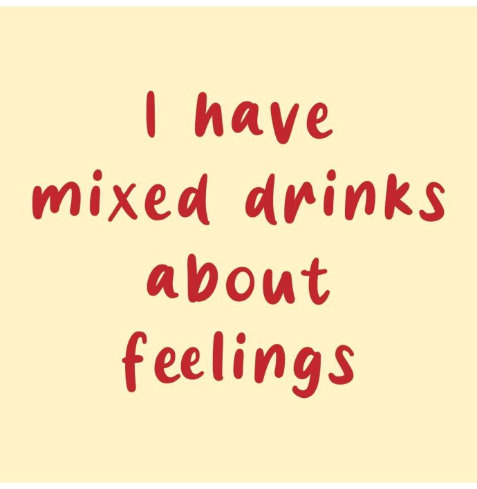 Tegeltje mixed drinks about feelings