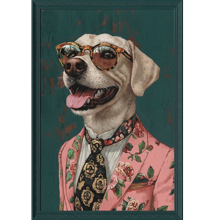 Schilderij met lijst labrador