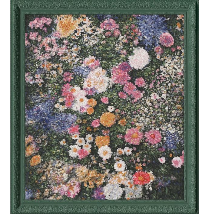 Schilderij met lijst floral explosion 70x90cm