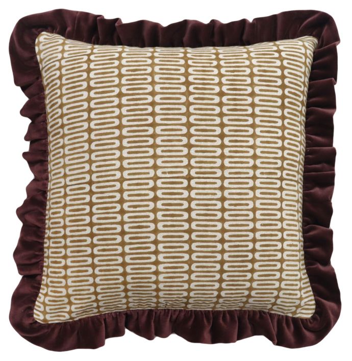 Kussen retro met roezels
