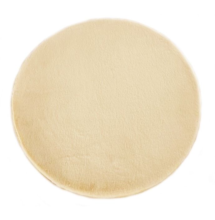 Karpet Fluffy rond 170cm butter yellow