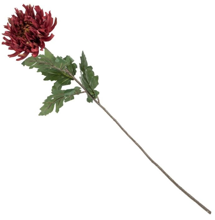 Kunstbloem chrysant roze/rood