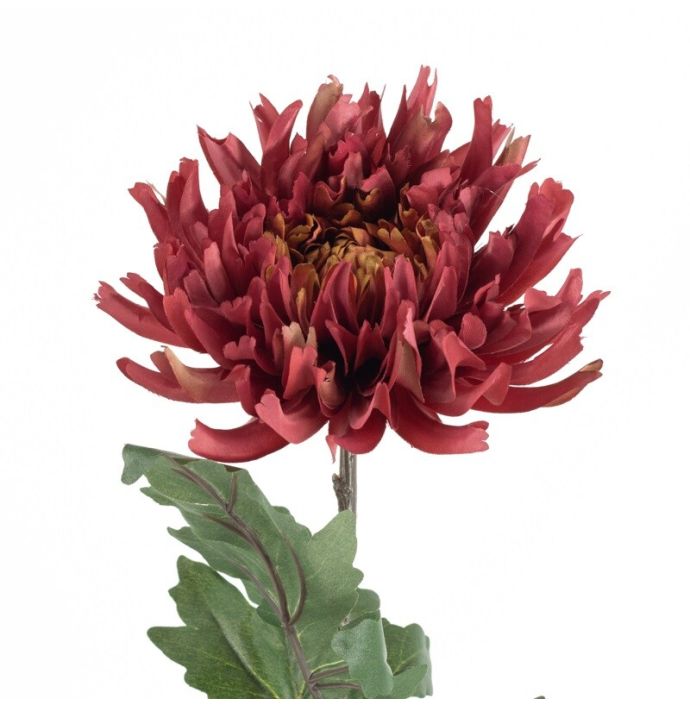Kunstbloem chrysant roze/rood
