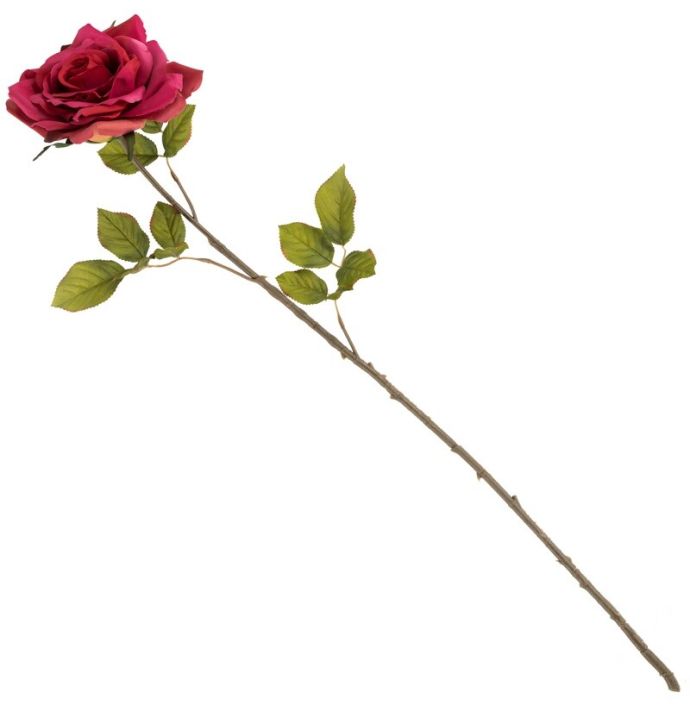 Kunstbloem roos fuchsia