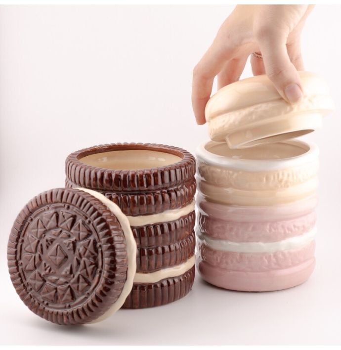 Aardewerk opberbakje macaron