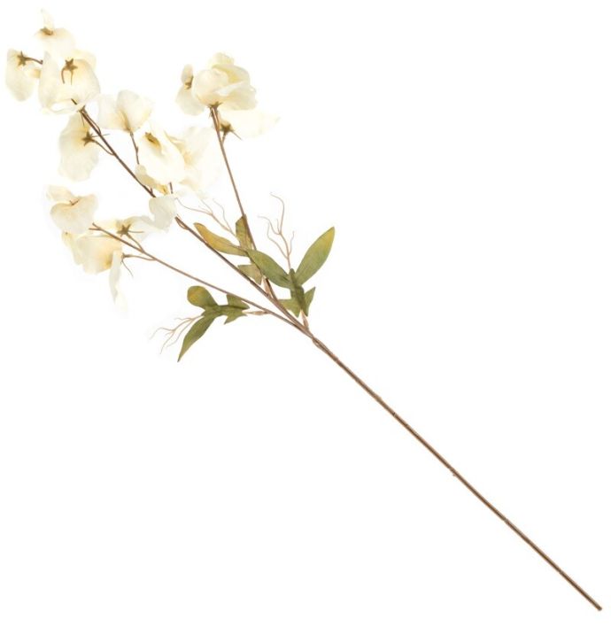 Kunstbloem erwtbloem 74cm beige