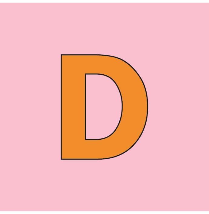 Alfabet tegeltje letter D