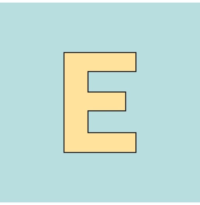 Alfabet tegeltje letter E