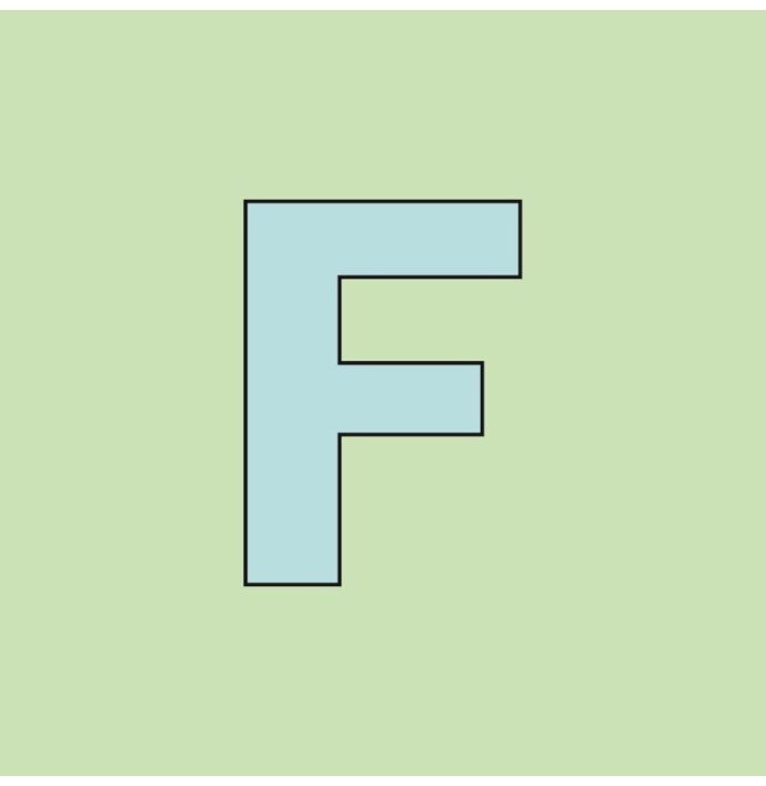 Alfabet tegeltje letter F