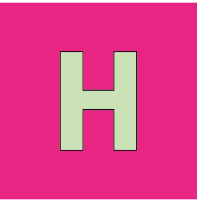 Alfabet tegeltje letter H