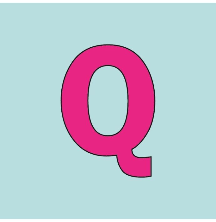 Alfabet tegeltje letter Q