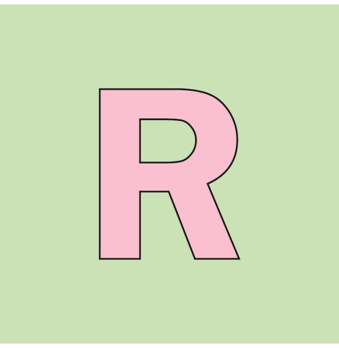 Alfabet tegeltje letter R