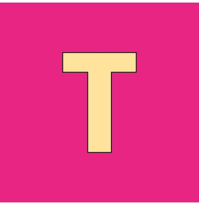 Alfabet tegeltje letter T