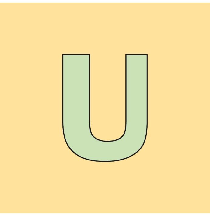 Alfabet tegeltje letter U