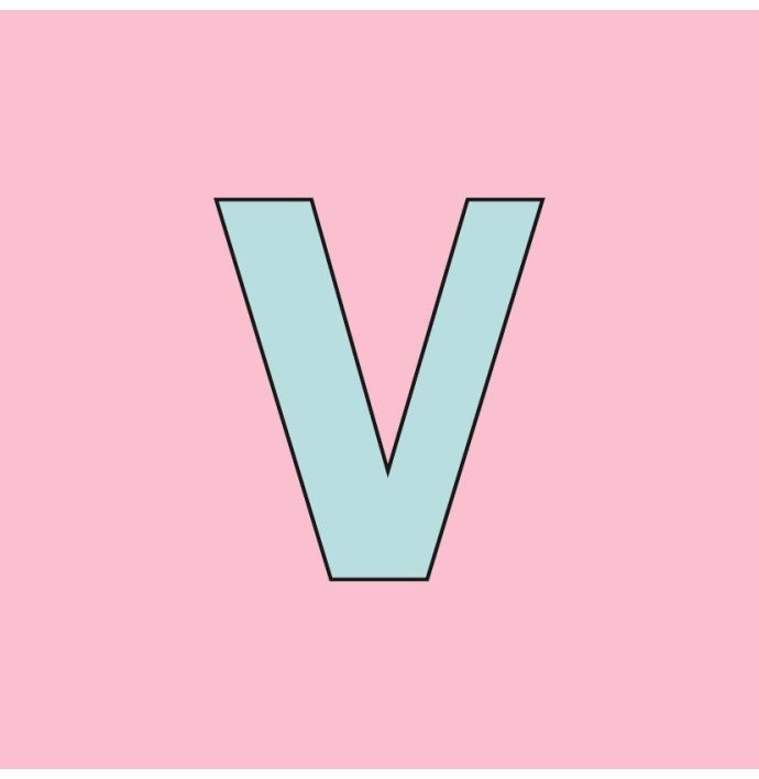 Alfabet tegeltje letter V