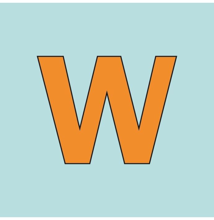 Alfabet tegeltje letter W