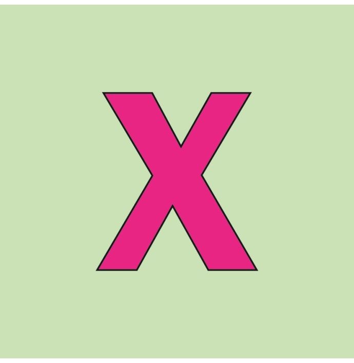 Alfabet tegeltje letter X