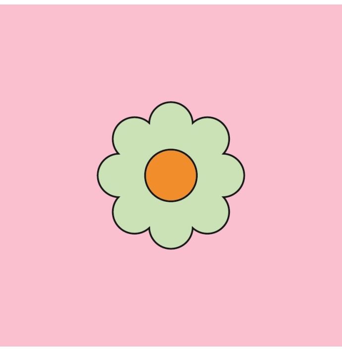 Alfabet tegeltje flower