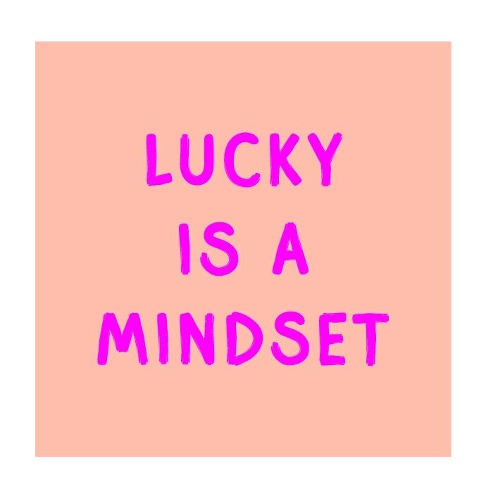 Magneettegeltje - Lucky is a mindset