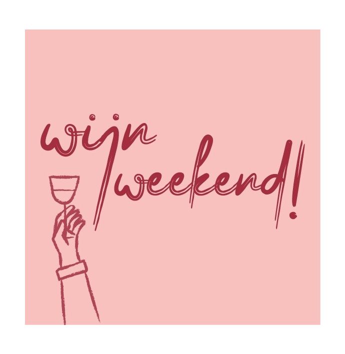 Magneettegeltje - Wijn weekend