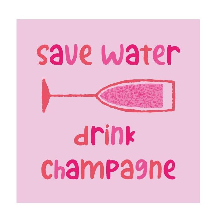 Magneettegeltje drink champagne