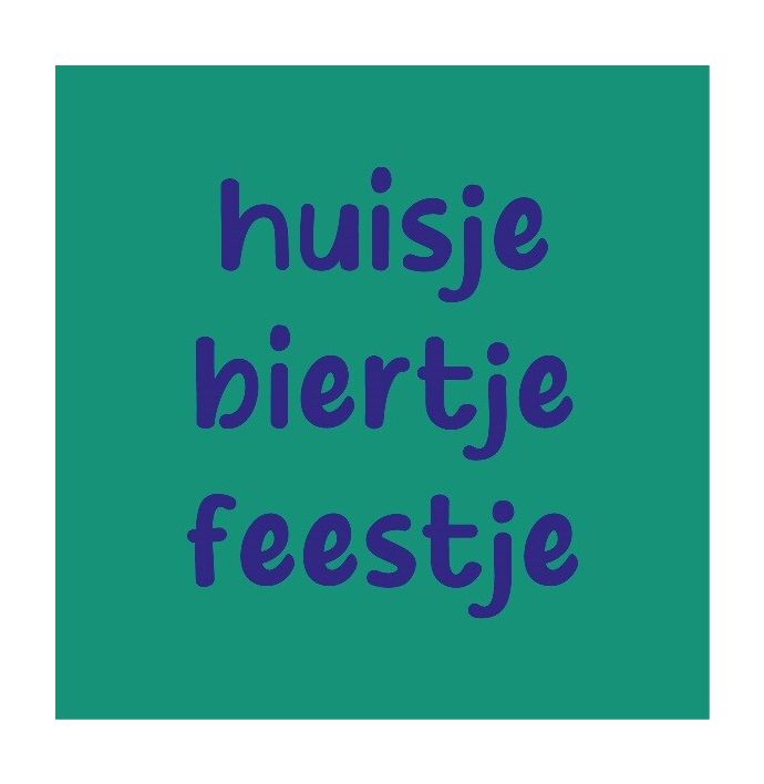 Magneettegeltje - Huisje biertje feestje