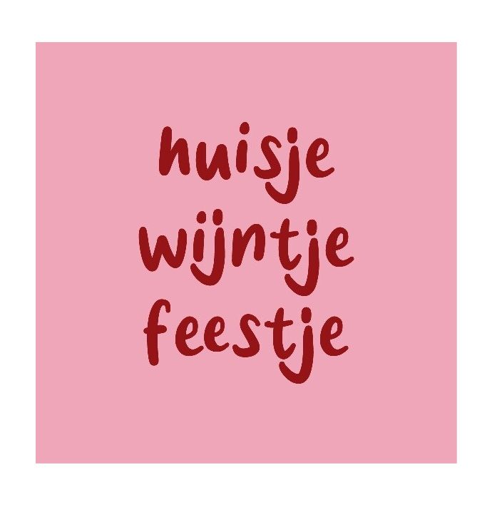 Magneettegeltje - Huisje wijntje feestje