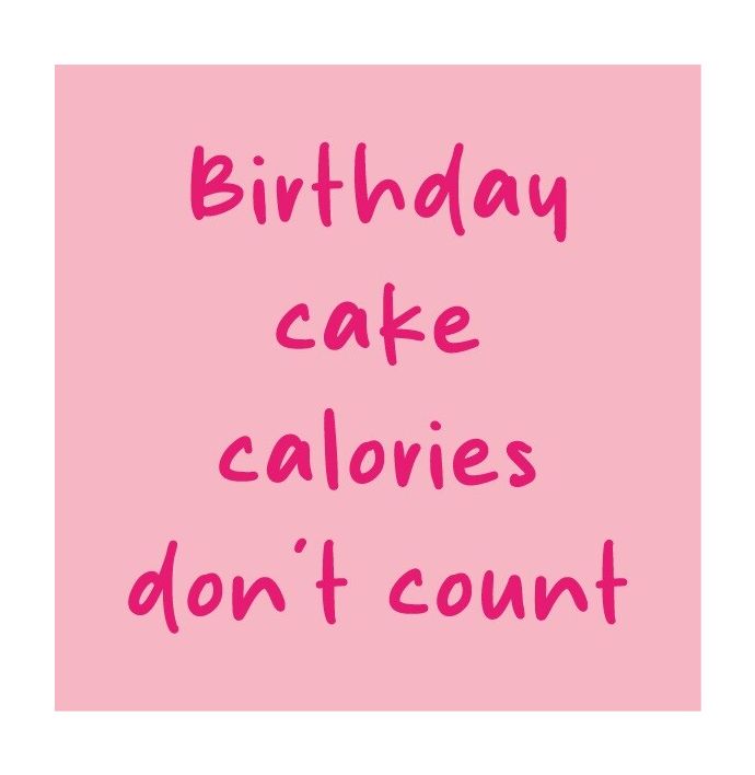 Magneettegeltje - Birthday cake calories