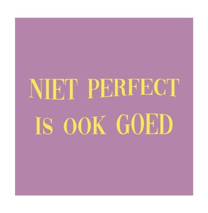 Magneettegeltje 'Niet perfect ook goed'
