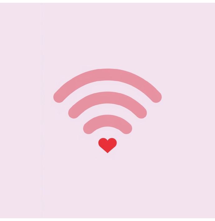 Tegeltje - WiFi heart