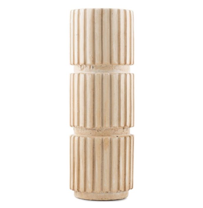 Aardewerk kaarsenstandaard Zilt L