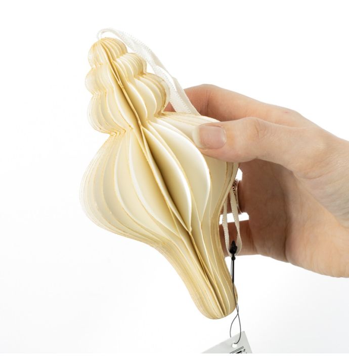 Papieren honeycomb hanger wit