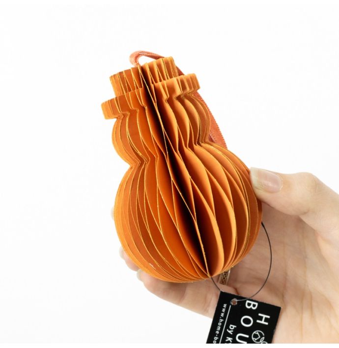 Papieren honeycomb sneeuwpop oranje