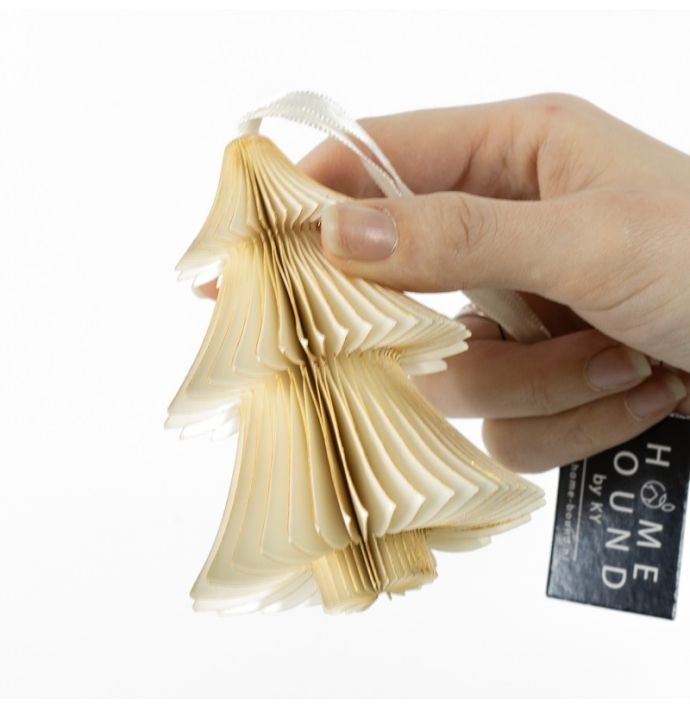 Papieren honeycomb kerstboom wit