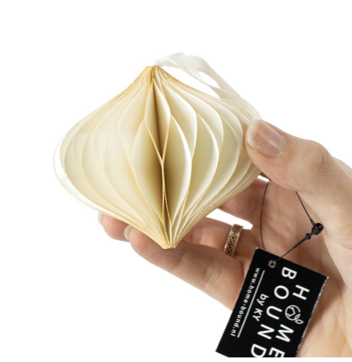 Papieren honeycomb hanger wit