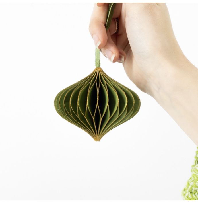 Papieren honeycomb hanger groen