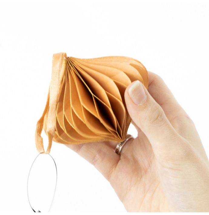 Papieren honeycomb hanger oranje