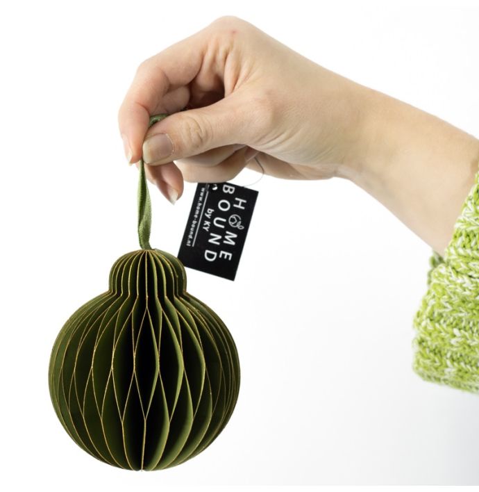 Papieren honeycomb hanger groen