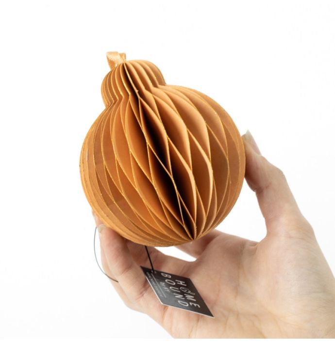 Papieren honeycomb hanger oranje