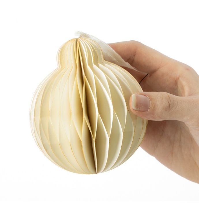 Papieren honeycomb hanger wit