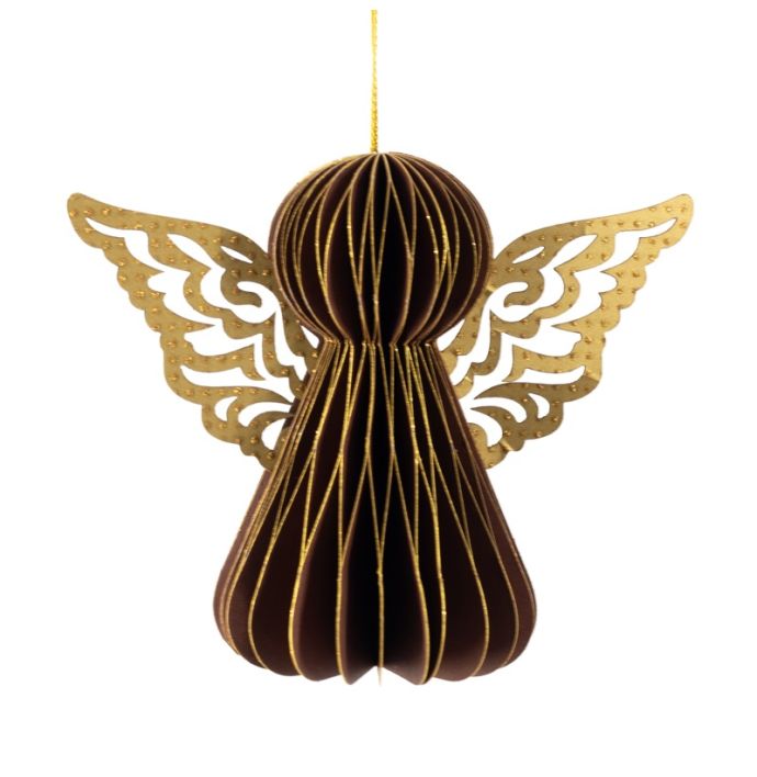Papieren engeltje met vleugels burgundy