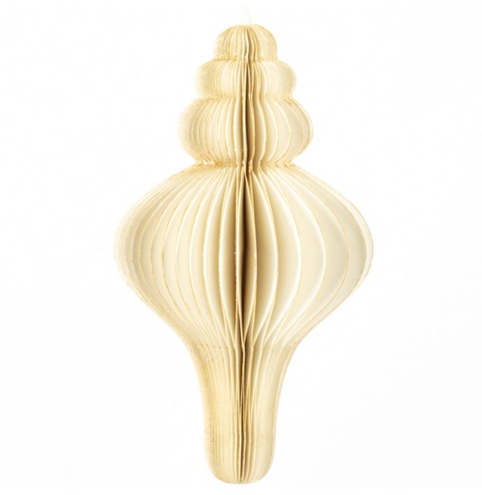 Papieren honeycomb hanger wit