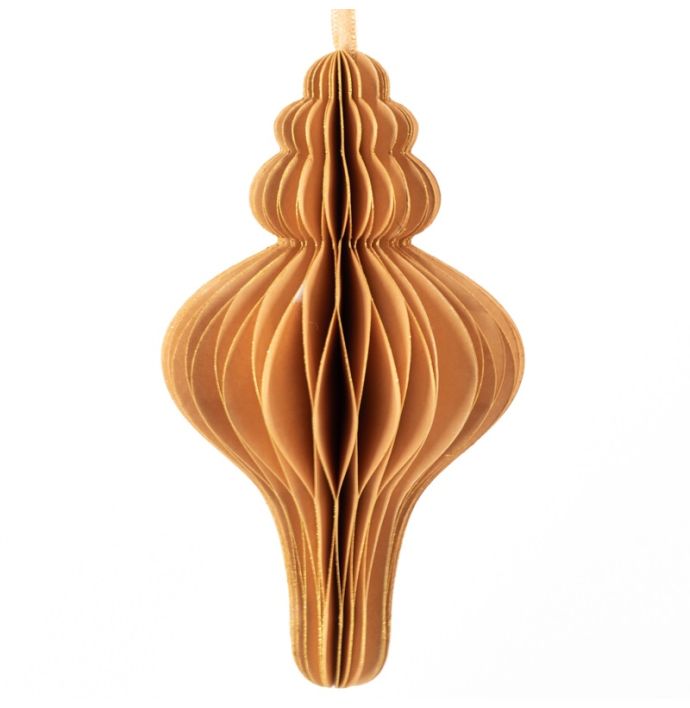 Papieren honeycomb hanger oranje