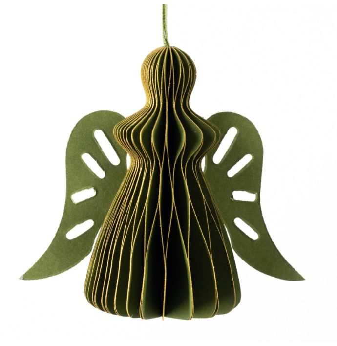 Papieren honeycomb engel groen