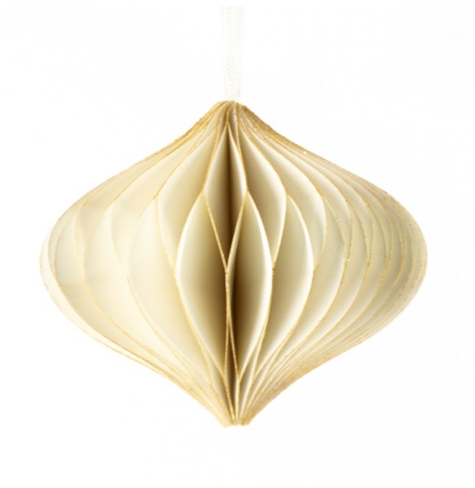 Papieren honeycomb hanger wit