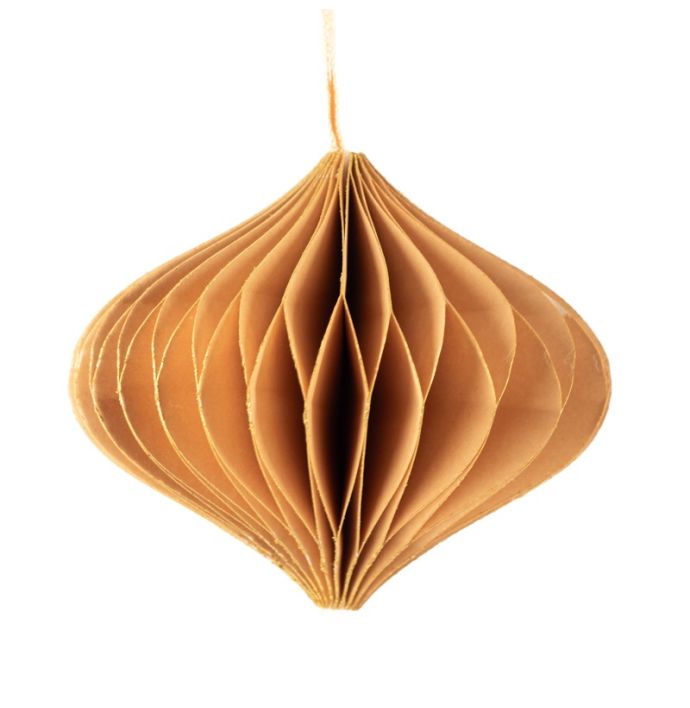 Papieren honeycomb hanger oranje